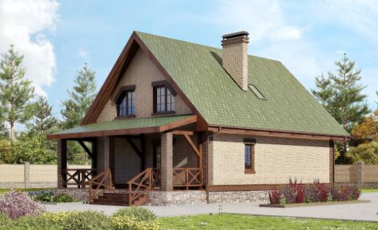 160-011-П Проект двухэтажного дома с мансардой, простой домик из керамзитобетонных блоков Минск | Проекты домов от House Expert