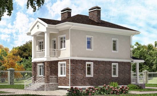 120-001-Л Проект трехэтажного дома, скромный дом из керамзитобетонных блоков Минск | Проекты домов от House Expert