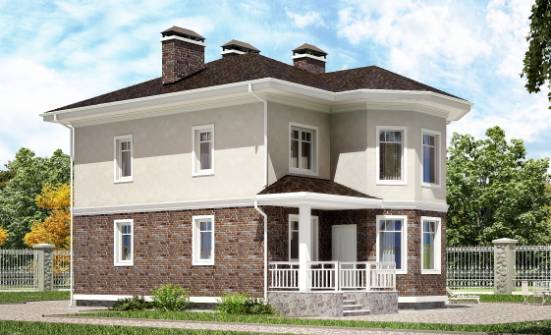 120-001-Л Проект трехэтажного дома, скромный дом из керамзитобетонных блоков Минск | Проекты домов от House Expert