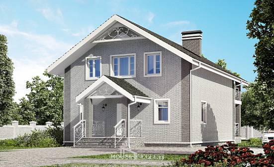 150-007-П Проект двухэтажного дома мансардный этаж, современный коттедж из теплоблока Минск | Проекты домов от House Expert