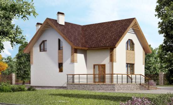 150-009-П  Проект двухэтажного дома мансардой, красивый домик из арболита Минск | Проекты домов от House Expert