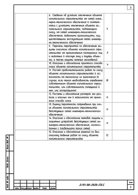 Проект сноса и демонтажа резервуара для топочного мазута - Содержание 2